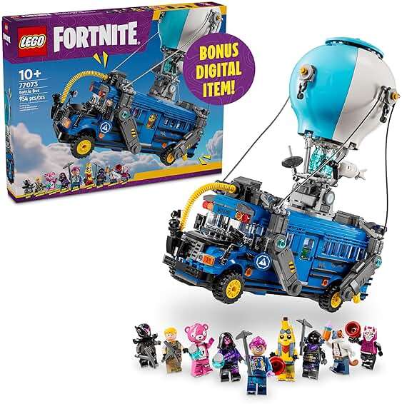 LEGO Fortnite Battle Bus Building Toy - Collectible Fortnite Toy for Kids, Boys & Girls, Ages 10+ - Pretend Play Set with 9 Minifigures from Video Game - Gift for Birthdays - 77073 - Image 1