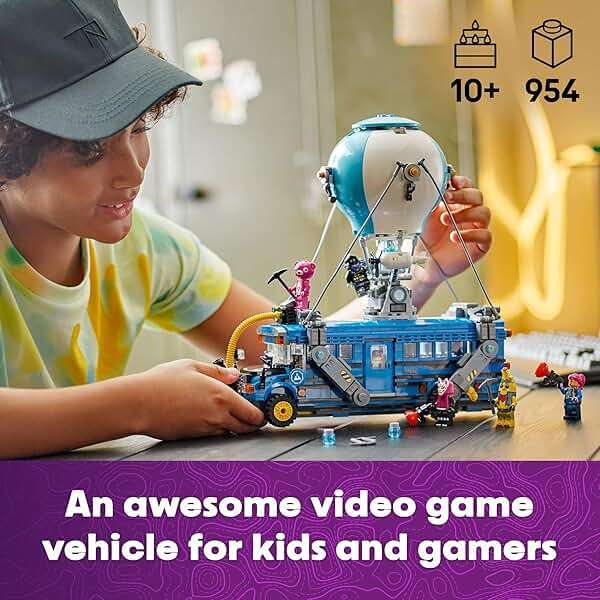 LEGO Fortnite Battle Bus Building Toy - Collectible Fortnite Toy for Kids, Boys & Girls, Ages 10+ - Pretend Play Set with 9 Minifigures from Video Game - Gift for Birthdays - 77073 - Image 2