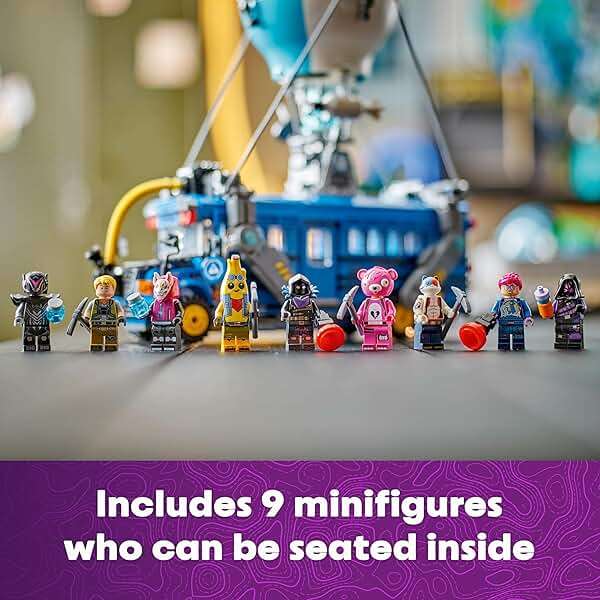 LEGO Fortnite Battle Bus Building Toy - Collectible Fortnite Toy for Kids, Boys & Girls, Ages 10+ - Pretend Play Set with 9 Minifigures from Video Game - Gift for Birthdays - 77073 - Image 7