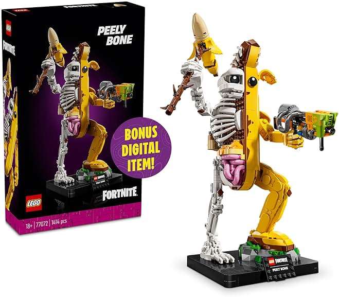 LEGO Fortnite Peely Bone - Collectible Fortnite DIY Kit for Adults, Ages 18+ - Building Set for Home Decor, Office or Bedroom - Gift Idea for Fans of Video Game - 77072 - Image 1