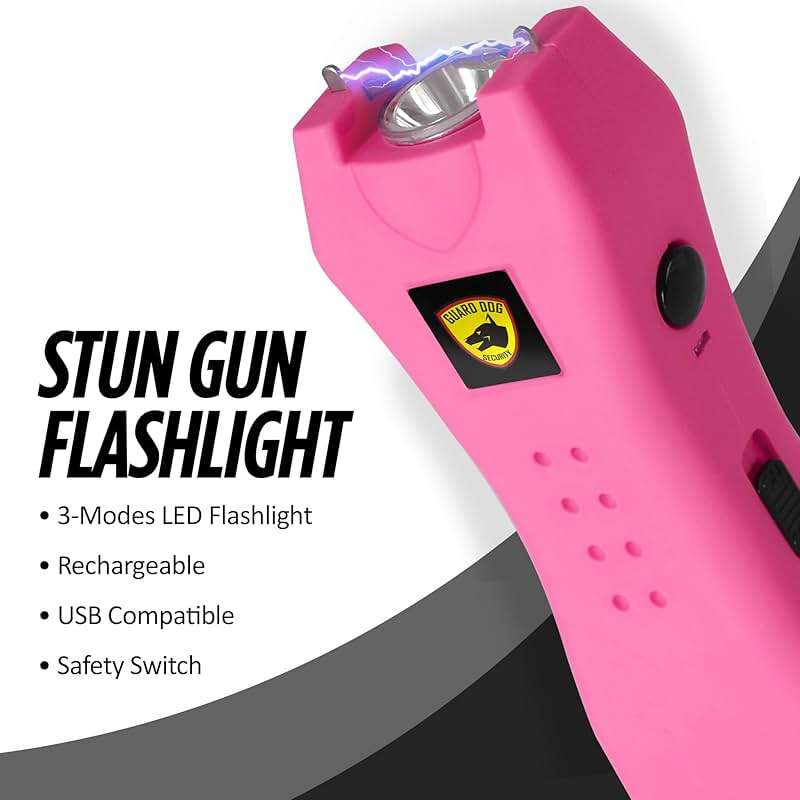 Guard Dog Security Pepper Spray and Stun Gun Flashlight, Rechargeable, Self-Defense Keychain for Women, Pepper Spray Stun Gun Combo, Personal Security Value Set, Rechargeable Flashlight - Image 2