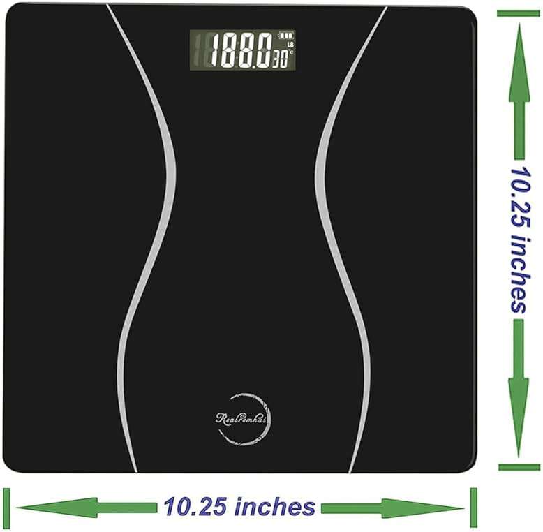 Scale for Body Weight, Digital Bathroom Scale, Weight Scales for People,Body Scale,Black,Max:400LB/180KG,2 Weighing Units: LB/KG - Image 2