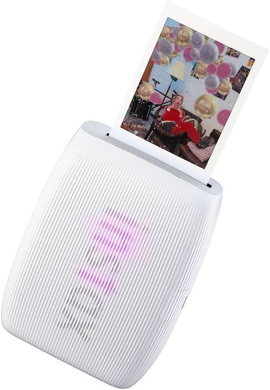 Bundle with Compatible Fuji Mini Link 3 Smartphone Printer Clay White + Fuji Film Value Pack 20 Sheets Accessories Bundle with Album + 5 Plastic Desk Frames + Paper & Sticker Frames (Clay White) - Image 2