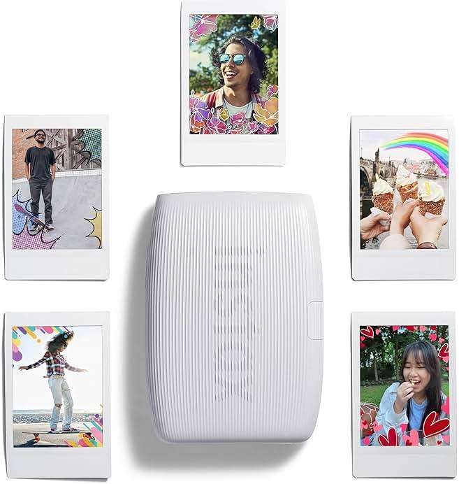 Bundle with Compatible Fuji Mini Link 3 Smartphone Printer Clay White + Fuji Film Value Pack 20 Sheets Accessories Bundle with Album + 5 Plastic Desk Frames + Paper & Sticker Frames (Clay White) - Image 4