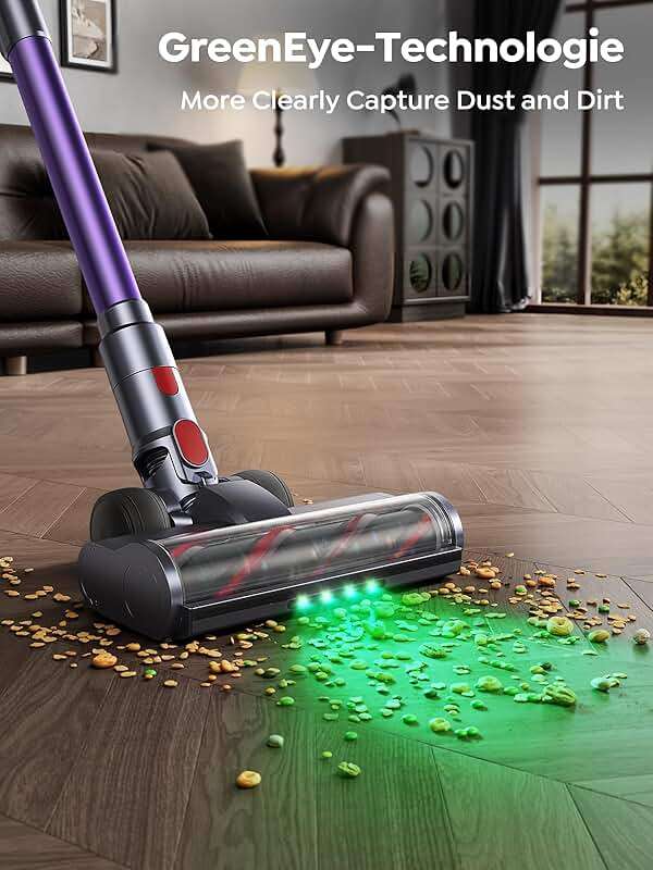 Cordless Vacuum Cleaner, 600W 50KPA 65 Mins Runtime Vacuum Cleaners for Home, Stick Vacuum with Self-Standing, Wall Mount Charging and Intelligent Auto Mode, Handheld Vacuum for Pet Hair/Carpet/Floor - Image 9