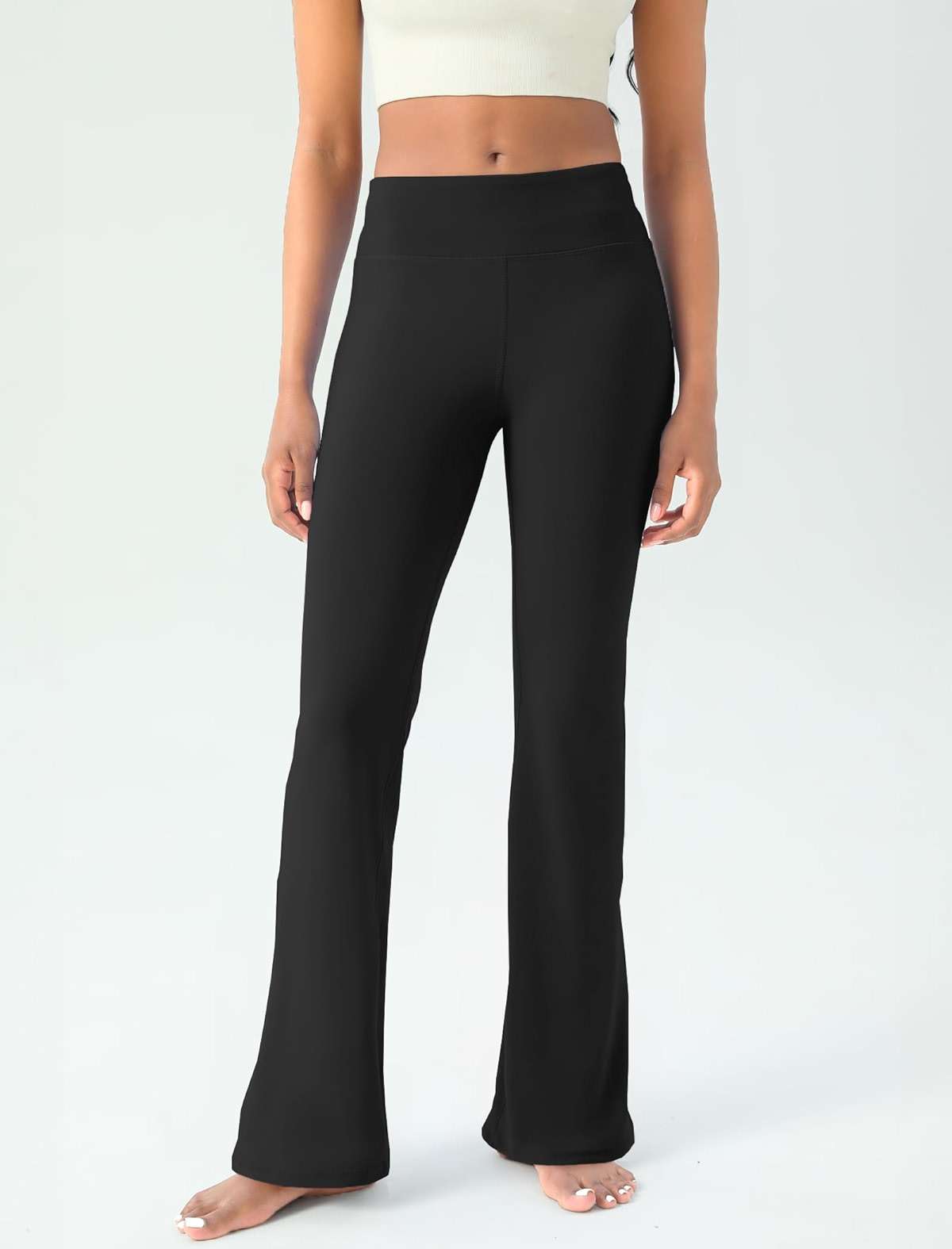 AB-Eleven Women's Yoga Pants Bootcut Flare Leggings Flared Bell Bottom Leggings High Waisted Workout Pants Tummy Control - Image 2