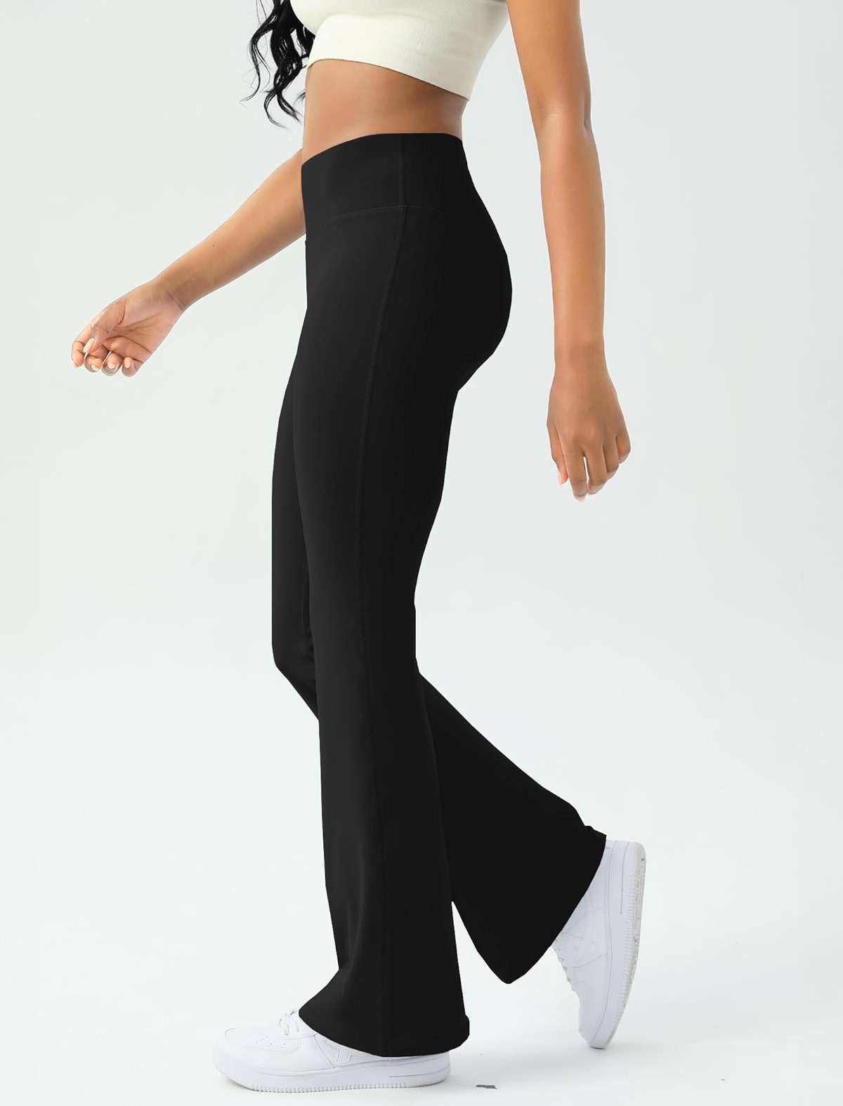 AB-Eleven Women's Yoga Pants Bootcut Flare Leggings Flared Bell Bottom Leggings High Waisted Workout Pants Tummy Control - Image 4