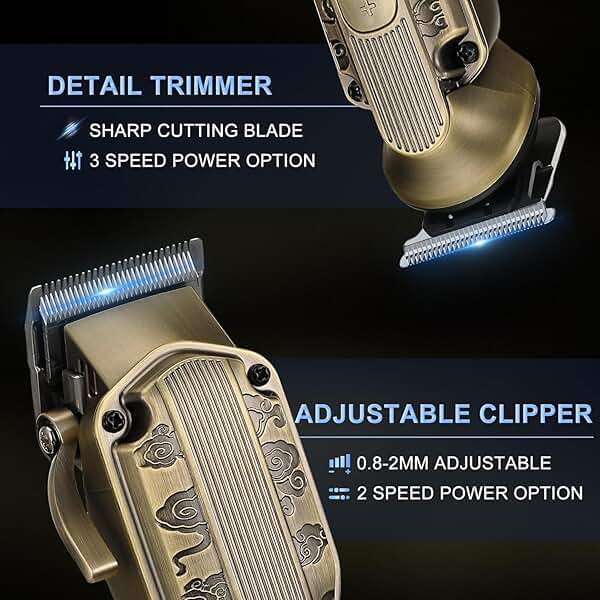 Scttomon Beard Trimmer Kit Hair Clipper Set Professional Electric Foil Shaver Razor for Men Haircutting Machine for Barber Clippers and Trimmers Grooming Kit Nose Body Hair Trimmer - Image 6