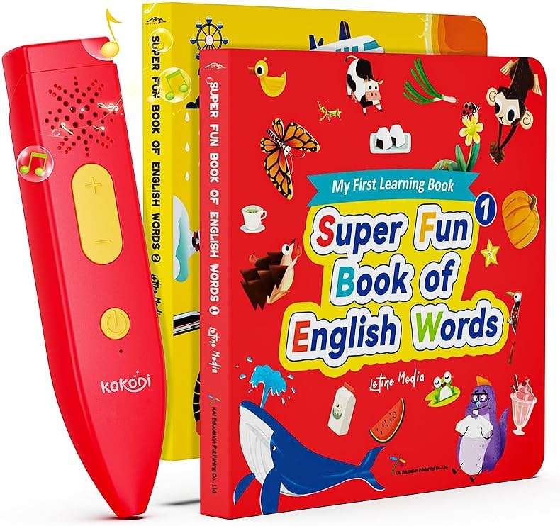KOKODI Talking Pen Books Sets, Interactive Audio Sound Books Kids Learning Electronic Toys for Boys Girls, Autism Sensory Games, Early Educational Gifts Birthday Gifts for Toddlers Kids Age 2 3 4 5 - Image 1