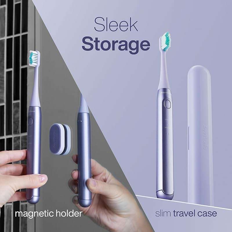 Aquasonic Icon Toothbrush & Water Flosser Bundle (Lilac) - Image 6