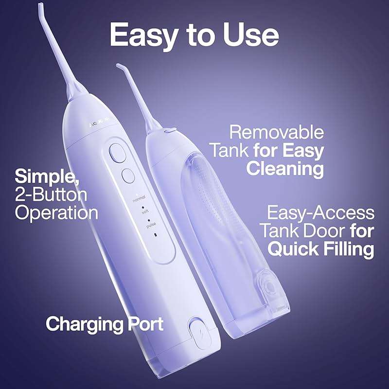 Aquasonic Icon Toothbrush & Water Flosser Bundle (Lilac) - Image 9