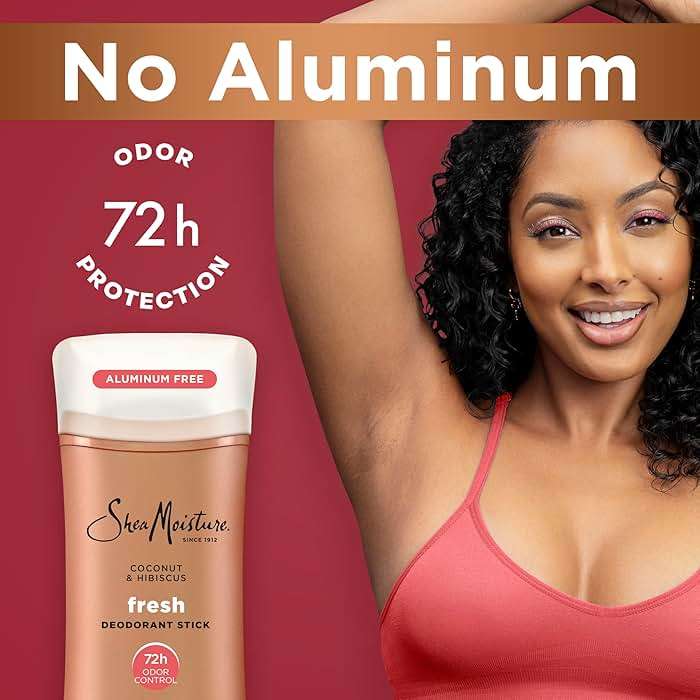 SheaMoisture Deodorant Stick 72h Odor Control Coconut & Hibiscus Fresh Aluminum Free 2.6 oz - Image 4