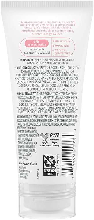 Dove Whole Body Deodorant Aluminum Free pH Balancing Cream Raspberry & Rose for 72h Odor Control 2.5 Oz - Image 2