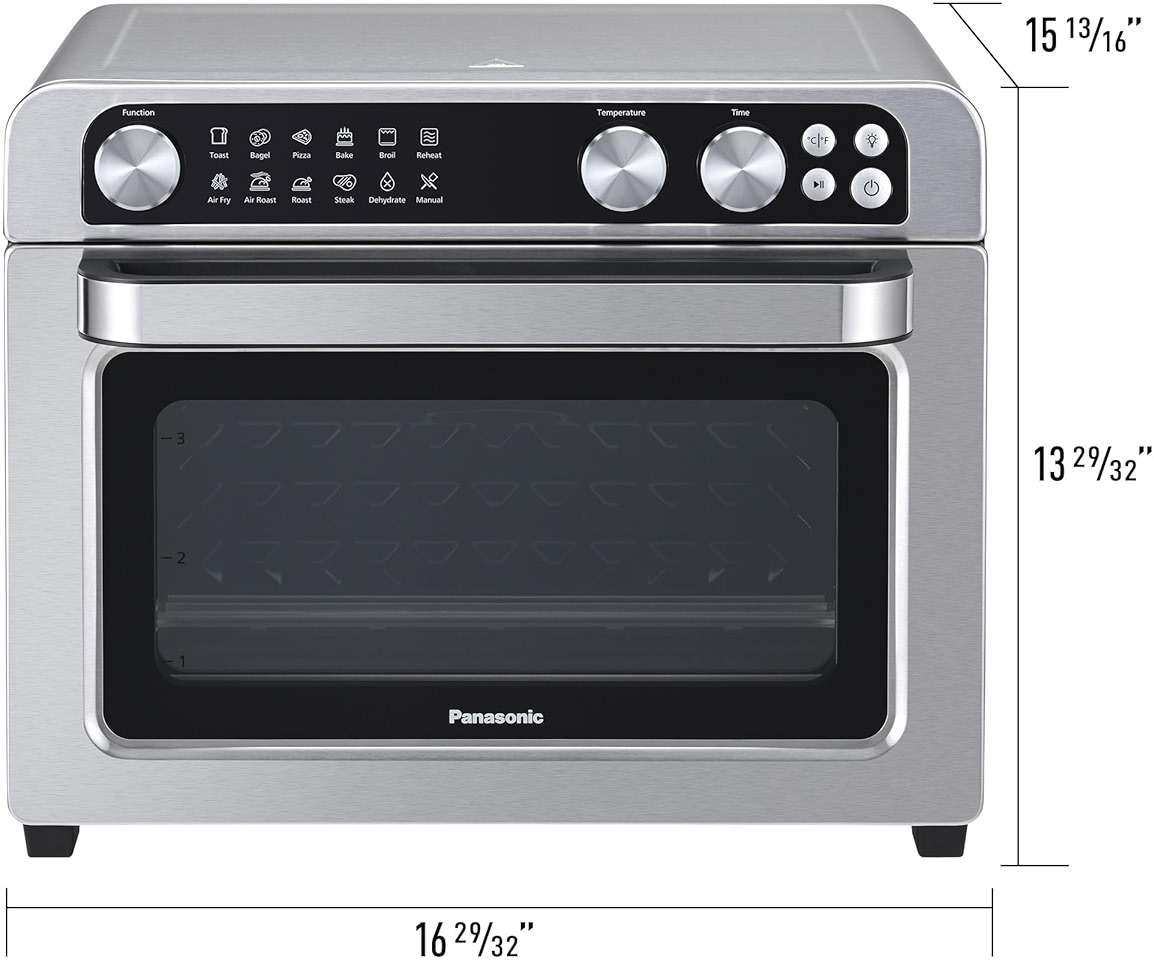 Panasonic FlashXpress Family Size Air Fryer Toaster Oven Combo, 11 Cooking Functions, 1800W PFAS-Free Interior, Double Infrared Heating, Temperature Control Dial, Stainless Steel - NB-G211P - Image 3