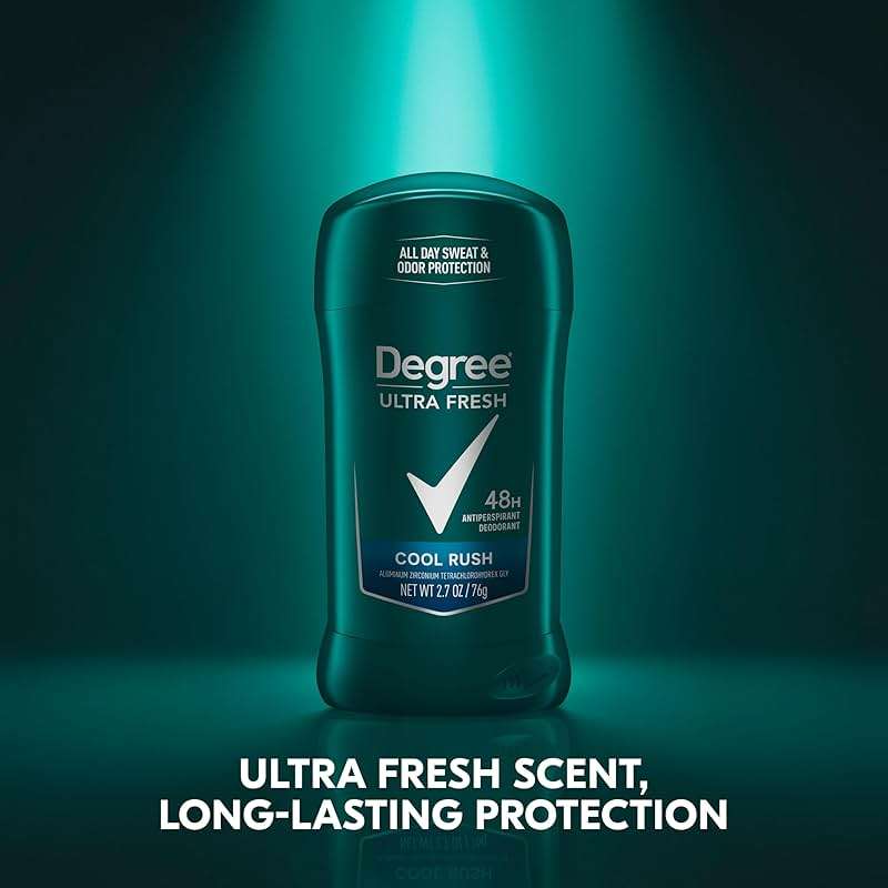 Degree Men Ultra Fresh Antiperspirant Deodorant Stick for Men 4 Pack Cool Rush 2.7 oz - Image 6