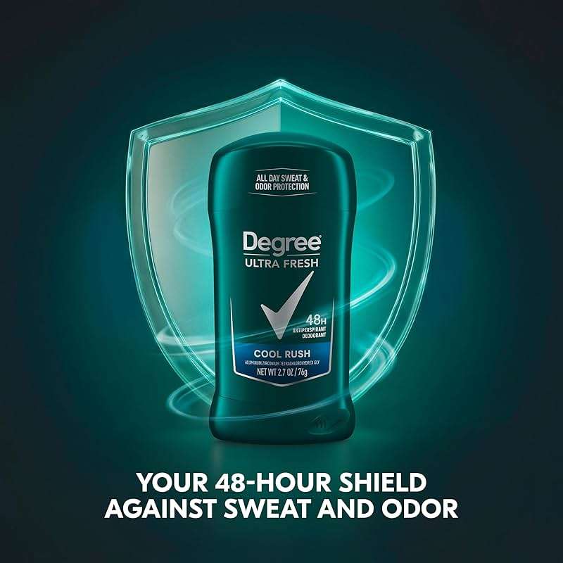 Degree Men Ultra Fresh Antiperspirant Deodorant Stick for Men 4 Pack Cool Rush 2.7 oz - Image 7