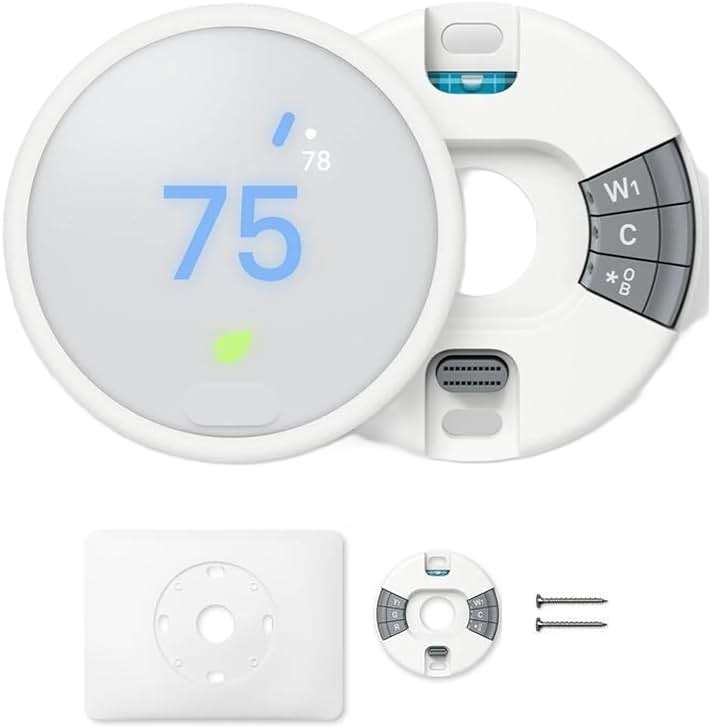 Google Nest Thermostat - Programmable Smart Learning Thermostat with Easy Installation and Trim Kit Bundle, White - Image 4