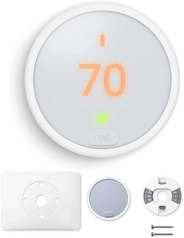 Google Nest Thermostat - Programmable Smart Learning Thermostat with Easy Installation and Trim Kit Bundle, White - Image 6
