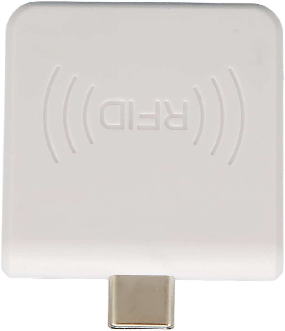 Cosiki Square Card Reader, Credit Card Reader ID Mobile Phone Card Reader Type C Interface 125Khz Portable Smart Card Reader (White) - Image 3