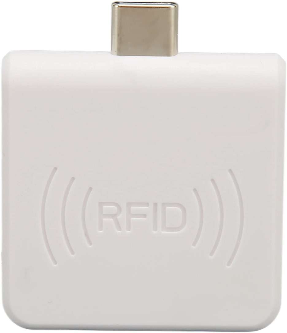 Cosiki Square Card Reader, Credit Card Reader ID Mobile Phone Card Reader Type C Interface 125Khz Portable Smart Card Reader (White) - Image 5