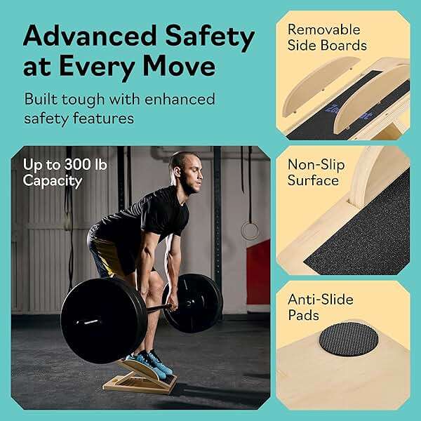 Slant Board with 6 Incline Angles - Transforms Into a Balance Board - Premium Calf Stretcher and Wobble Board for Effective Calf Stretching and Squats - Image 4