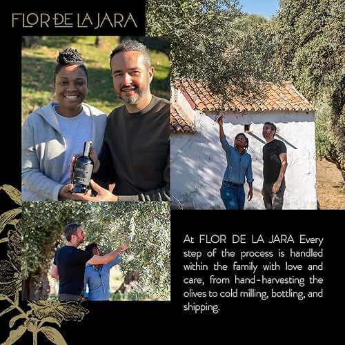FLOR DE LA JARA Premium Extra Virgin Olive Oil from Spain, First Cold Pressed, Polyphenol-Rich, Monovarietal Picual, Hand-Harvested Olives, Family-Owned Grove, Low acidity (0,1%), 16.9 fl oz (500ml) - Image 3