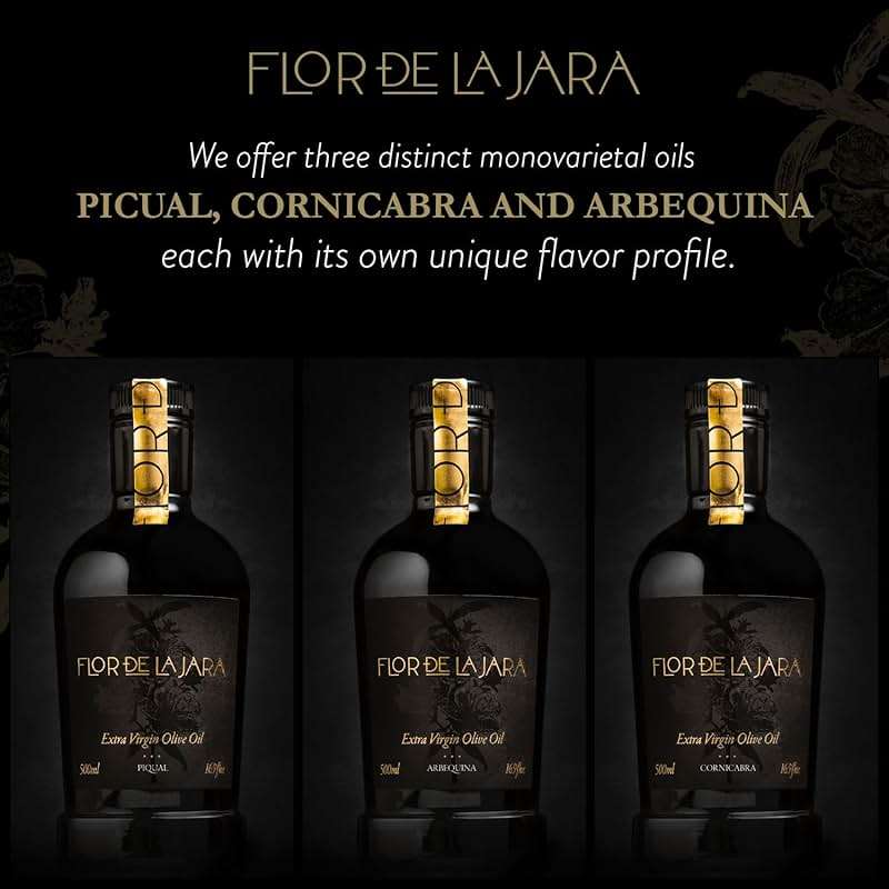 FLOR DE LA JARA Premium Extra Virgin Olive Oil from Spain, First Cold Pressed, Polyphenol-Rich, Monovarietal Picual, Hand-Harvested Olives, Family-Owned Grove, Low acidity (0,1%), 16.9 fl oz (500ml) - Image 7
