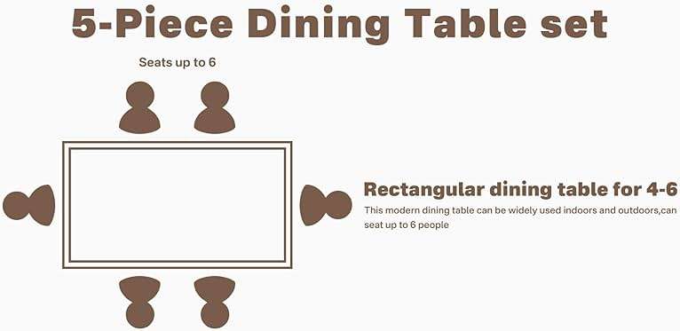 NAIYUFA Dining Table Set for 4-6 People,Industrial Dining Table with 2 Benches and 2 Chairs,Kitchen Table Set with Storage Rack for Dining Room,Saving Space,Rustic Brown - Image 4