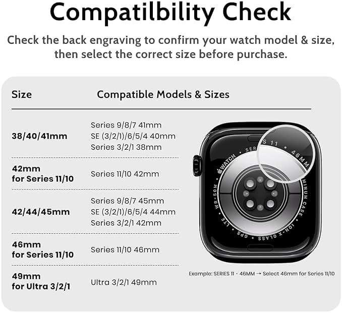 amBand Bands Case Compatible with Apple Watch Series 11/10 46mm for Men, M1 Sport Rugged Heavy Duty Cover Tactical Strap Military Grade Protective Bumper Protector for iWatch 46 mm Men Black - Image 7