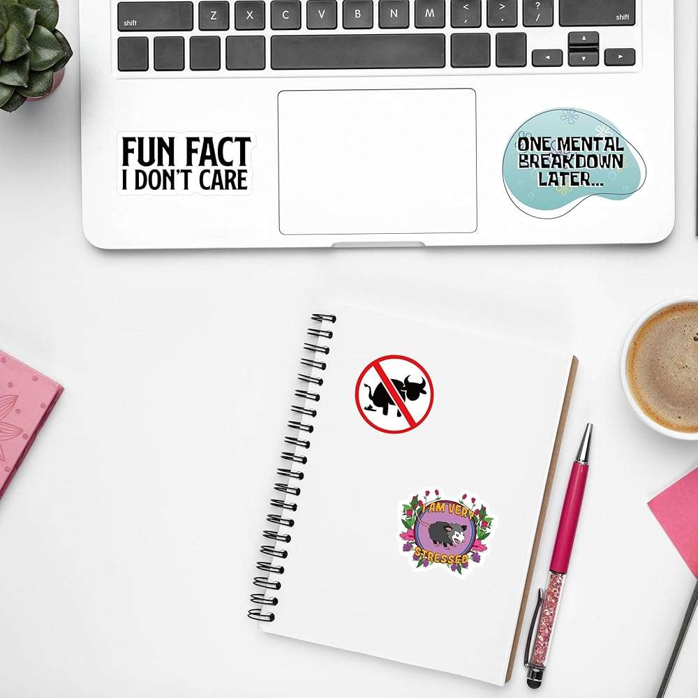 200 Pcs Funny Stickers for Adults (Dirty) by Puraesla - Meme Water Bottles Sticker Pack Waterproof Cool Accesory for Laptop, Hard Hats, Sarcastic, Scrapbooking Decals - Image 7