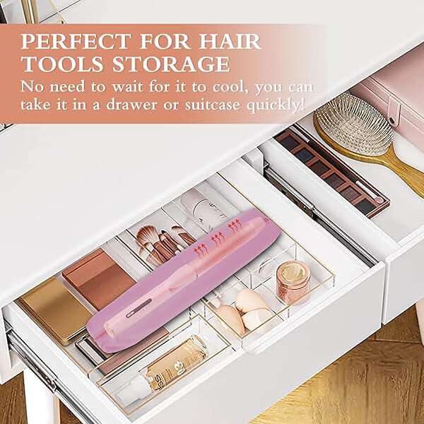 Suafrnut Professional Hot Hair Tools Organizer Bag Portable Travel Heat Resistant Storage Case Pouch for Curling Irons, Flat Irons, Hair Straightener and Styling Tools(17.7" x 3.2"x 3.2") - Image 6