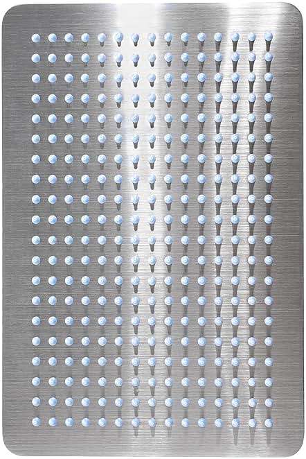 12-Inch Rectangle Rain Shower Head, KES Ultra-Thin High Pressure Rainfall Shower Heads, 300 Nozzles for Dense Water Flow, Full Body Waterfall Coverage, Wall or Ceiling Mount, Brushed Steel, J215F18-BS - Image 1