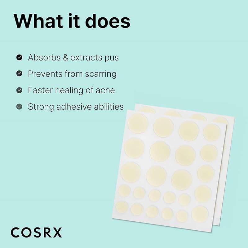 COSRX Acne Pimple Patch Absorbing Hydrocolloid Original 3 Size Patches for Blemishes and Zits Cover, Spot Stickers for Face and Body, Not Tested on Animals - Image 7