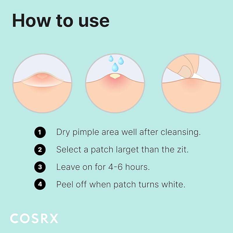 COSRX Acne Pimple Patch Absorbing Hydrocolloid Original 3 Size Patches for Blemishes and Zits Cover, Spot Stickers for Face and Body, Not Tested on Animals - Image 8