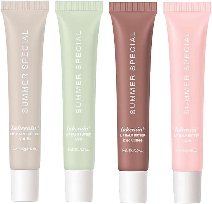 4 PCS Lip Butter Balm - Ultra-Hydrating, Nourishing Lip Care with Natural Ingredients, Shea Butter & Olive Oil, Soothes & Softens Dry Lips (4PCS, 0.5 Fl Oz (Pack of 4)) - Image 1