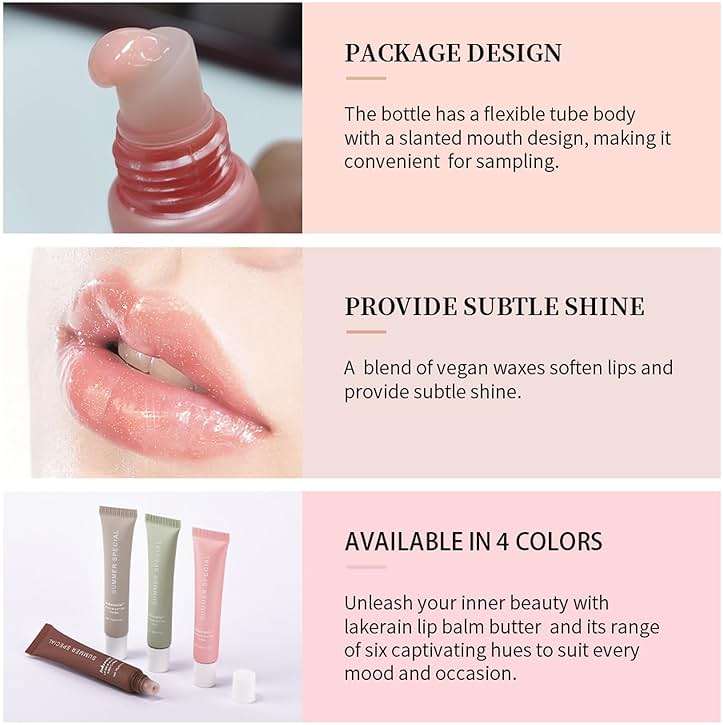 4 PCS Lip Butter Balm - Ultra-Hydrating, Nourishing Lip Care with Natural Ingredients, Shea Butter & Olive Oil, Soothes & Softens Dry Lips (4PCS, 0.5 Fl Oz (Pack of 4)) - Image 3