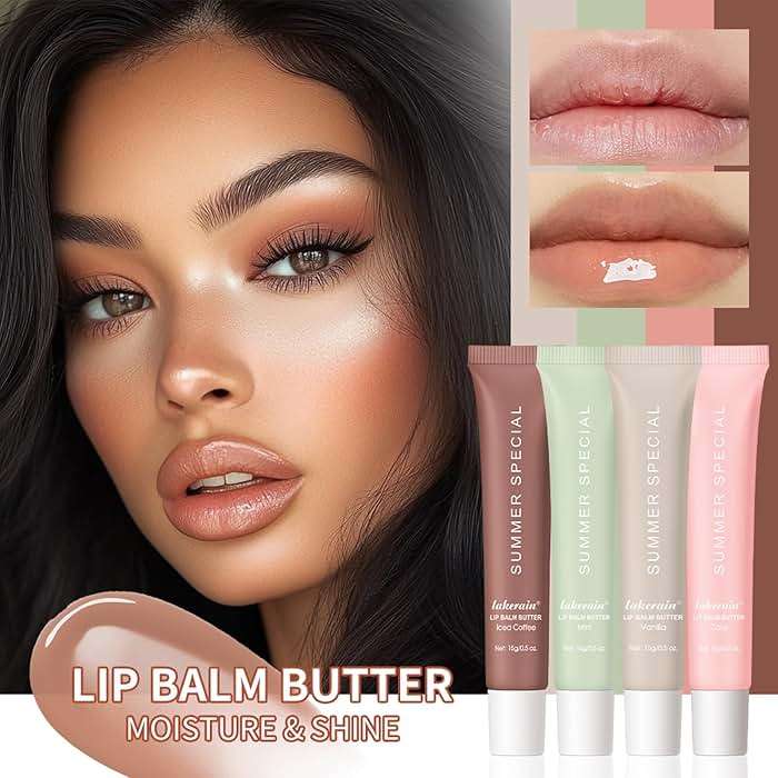 4 PCS Lip Butter Balm - Ultra-Hydrating, Nourishing Lip Care with Natural Ingredients, Shea Butter & Olive Oil, Soothes & Softens Dry Lips (4PCS, 0.5 Fl Oz (Pack of 4)) - Image 7