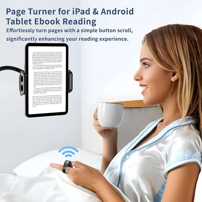 KINMATES Tiktok Scrolling Ring, Page Turner for iPad & Android Tablet Ebook Reading, Bluetooth Connected, Remote Control for iPhone Series, iPad, Android Phone, and More - Image 3