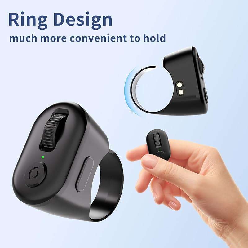 KINMATES Tiktok Scrolling Ring, Page Turner for iPad & Android Tablet Ebook Reading, Bluetooth Connected, Remote Control for iPhone Series, iPad, Android Phone, and More - Image 4