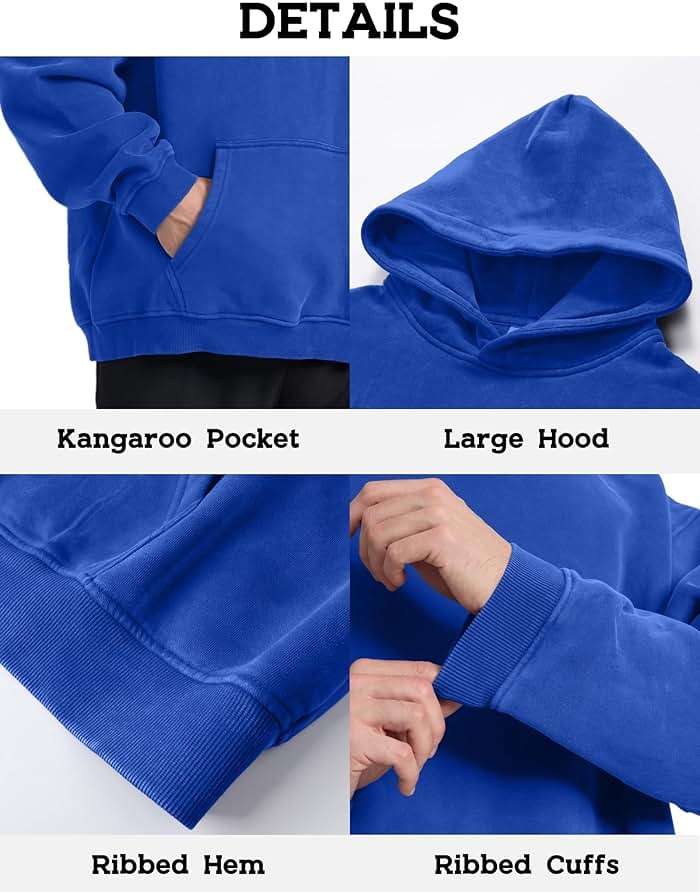 Hatant Oversized Hoodie Sweatshirts for Men Couples Heavyweight Hoodies Pullover Vintage Mens Acid Wash Sweaters Clothes 2026 - Image 8