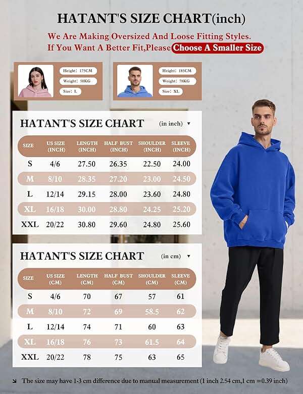 Hatant Oversized Hoodie Sweatshirts for Men Couples Heavyweight Hoodies Pullover Vintage Mens Acid Wash Sweaters Clothes 2026 - Image 9