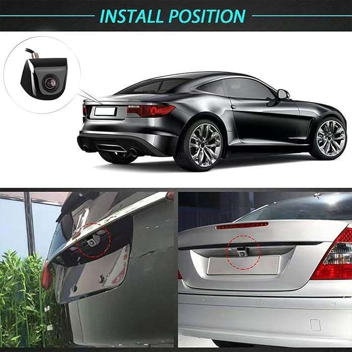 1 Pcs Black Car Backup Camera, Hd Reverse Rear View Camera, 68 Waterproof Metal Style Reverse Rear View Backup Camera, Suitable for Most Cars, Suvs, Trucks, Rvs, Vans - Image 4