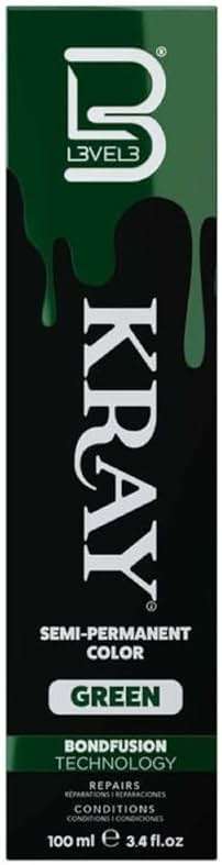 L3 - Level 3 Kray Semi Permanent Hair Color - Semi Permanent Hair Dye with Aloe Vera - Green - Image 1
