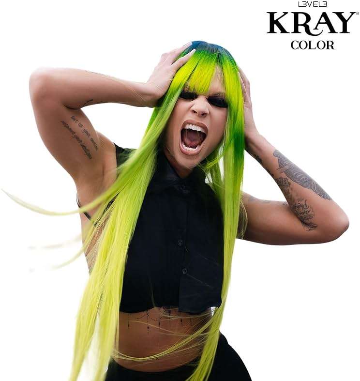L3 - Level 3 Kray Semi Permanent Hair Color - Semi Permanent Hair Dye with Aloe Vera - Green - Image 4