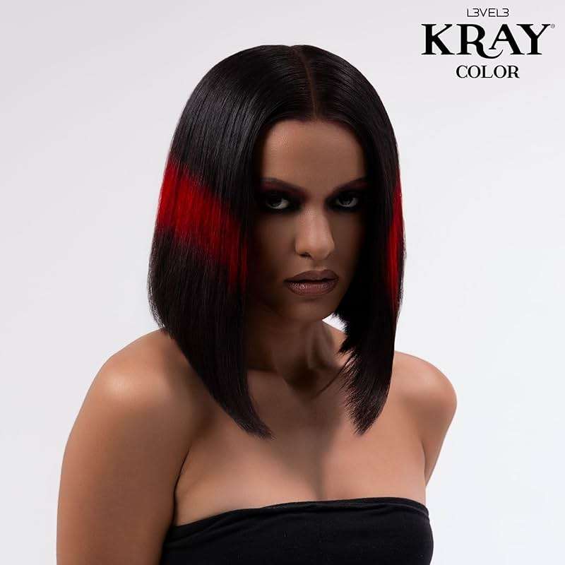 L3 - Level 3 Electric Semi Permanent Hair Color - Vibrant Long Lasting Shine - Argan Oil Protection - 100 ml - Electric Red - Image 4