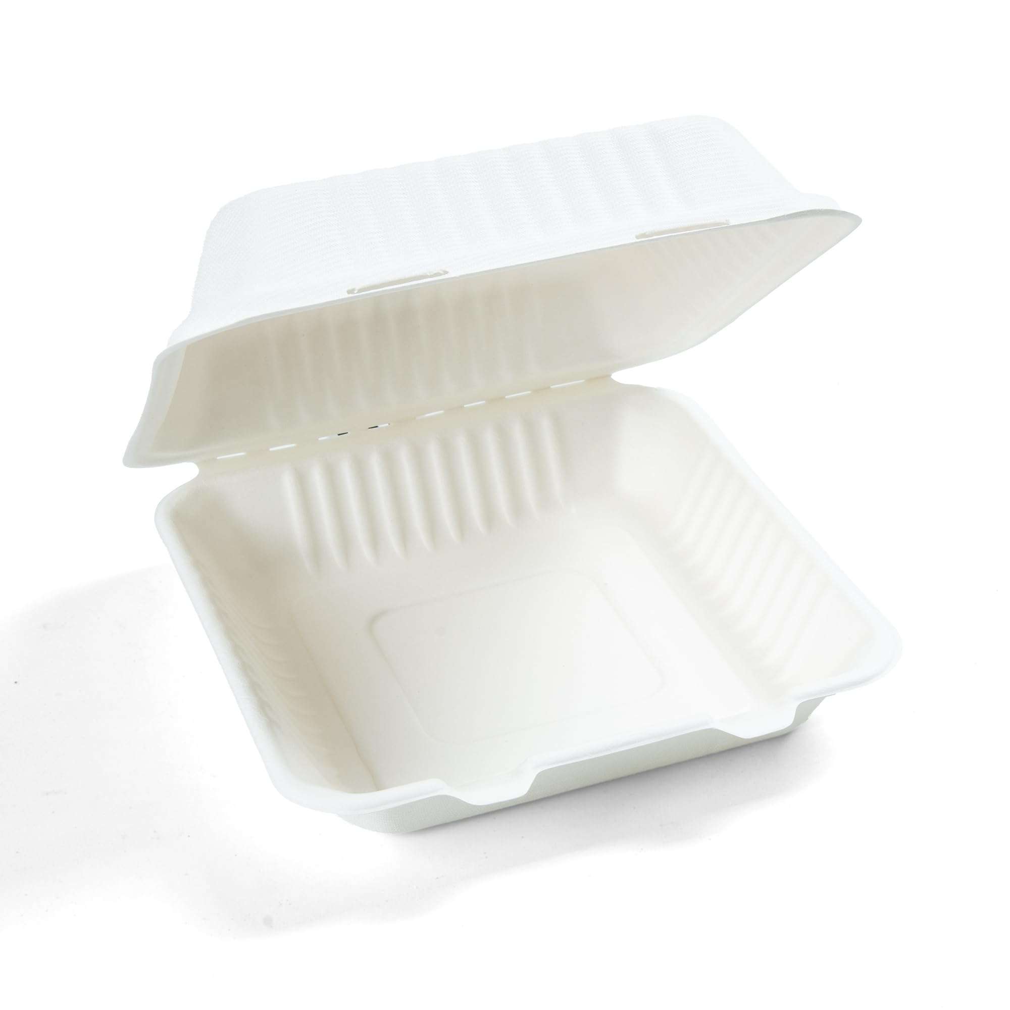 BERRYDIRECT 100% Compostable Clamshell Containers - Heavy Duty Disposable Takeout Container [1-Compartment, 9x9x3, 200-Pack] Made of Biodegradable Sugarcane Bagasse, Eco-Friendly To-Go Container - Image 4