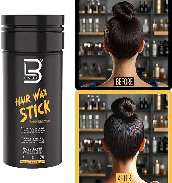 L3 Level 3 Hair Wax Stick 2.7 oz - Hair Smoothing Stick with Coconut Oil and Mineral Oil - Gives Hair a Sleek Polished Look with Edge Control - Image 5