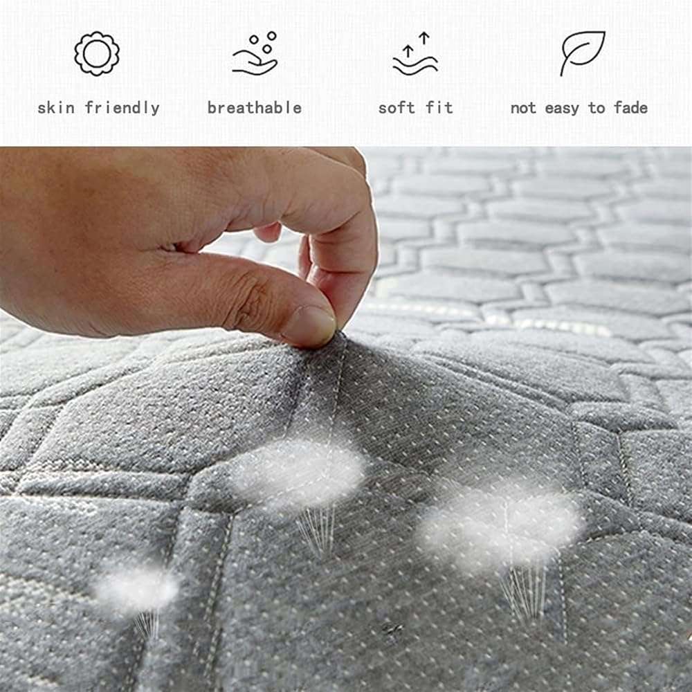 Japanese Futon Mattress,Tatami Mattress, Thick Tatami Floor Mattress for Adults Tatami Mat Sleeping Pad Roll Up Guest Mattress Shikibuton Camping Mattress Floor Bed Mattress Topper(Blue1 5cm,Queen(150 - Image 2