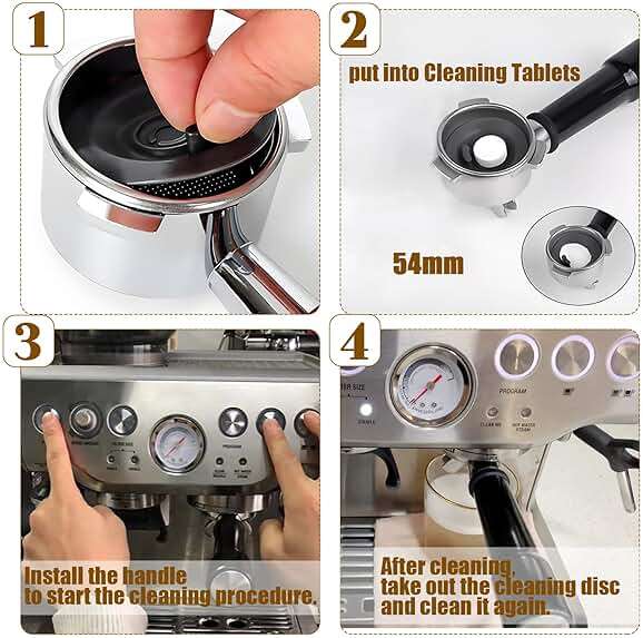 Dianrui 2 Pack Espresso Backflush Cleaning Disc 54mm for Breville Cleaning Disc for Breville Espresso Machine Accessories BES870XL/ 878/860/ 880/810/ 840 Compatible with Clean Tablets - Image 3
