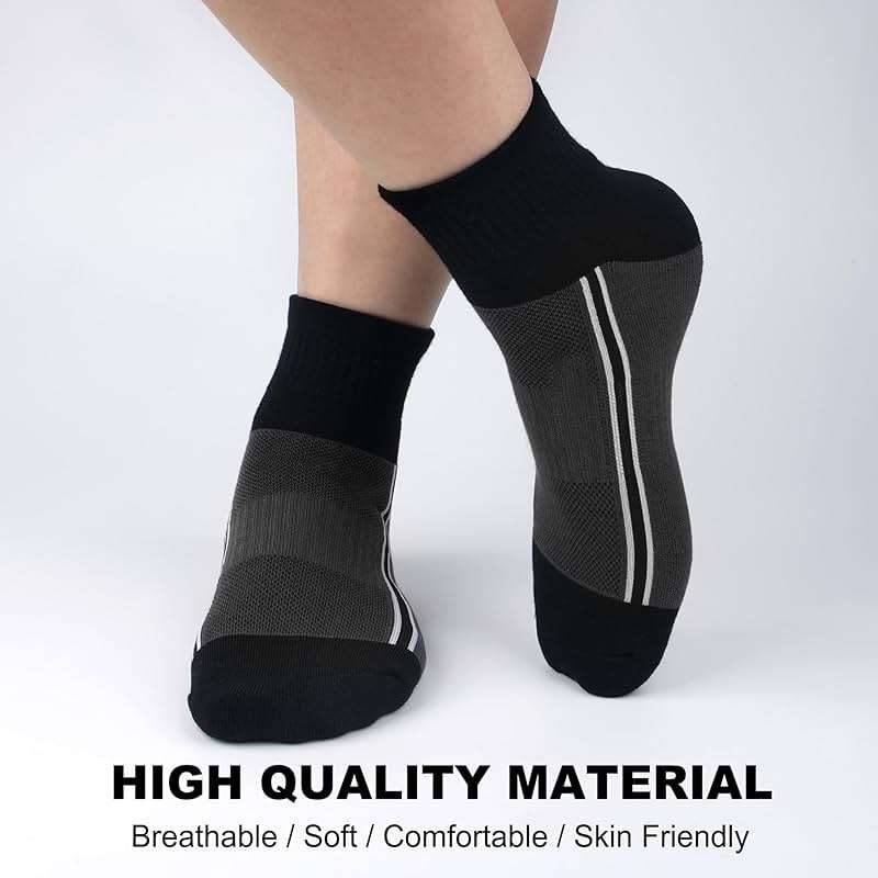Gonii Mens Athletic Ankle Socks 5-Pairs - Blister Defense & Cushioned for Running, Hiking, Sports - Image 5